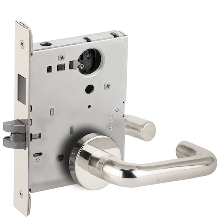 Schlage Corridor Mortise Lock with Deadbolt, 03A Design, Less Cylinder, Bright Chrome L9456L 03A 625